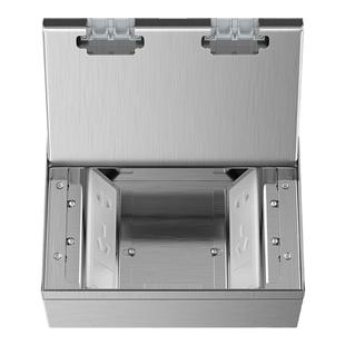 MSHML地插纯平嵌入式200型304不锈钢强电大理石瓷砖地板插座盒