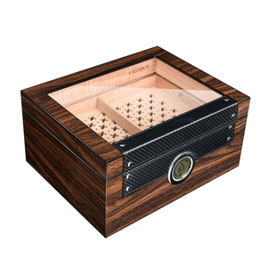 CIGAROL雪茄保湿盒大容量保养盒雪松木醇化箱醒茄盒高档烤漆烟盒