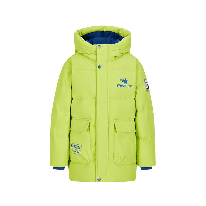 雪中飞童装羽绒服中长款加厚工装