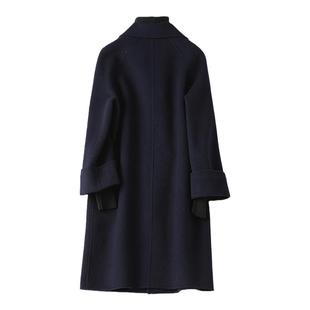 双面呢非羊绒大衣女士中长款韩版宽松2025年秋冬新款全羊毛呢外套