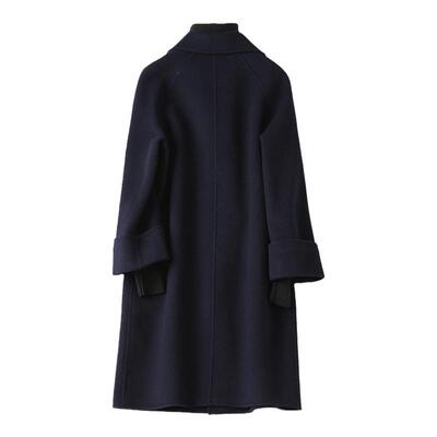 双面呢非羊绒大衣中长款毛呢外套