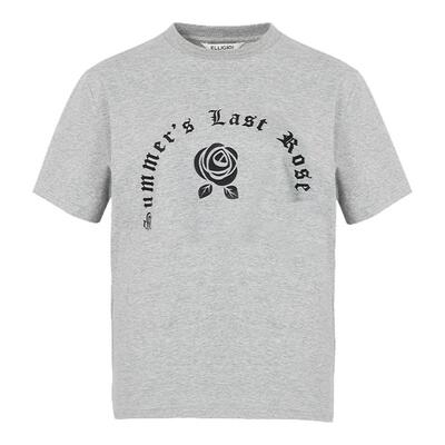 ELLIGIOI印花T恤蕾丝超短半裙