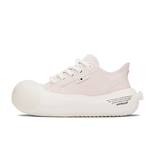 明星同款气球鞋 面包鞋女款帆布鞋 厚底鞋女2024新款粉色增高鞋