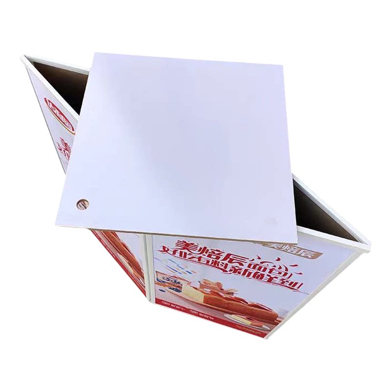 超市零食店促销桶赵一零鸣方柜堆头散称食品陈列架折叠木制展示架