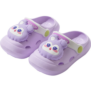 儿童拖鞋女童夏季室内防滑婴幼儿中小童孩洞洞鞋包头居家软底宝宝