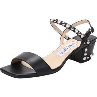 【自营】Jimmy Choo周仰杰 女士中跟鞋凉鞋 AADRA 45 NXD一字方头