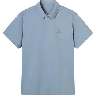 骆驼男装速干polo衫男短袖2026新款抗菌运动休闲通勤翻领t恤男