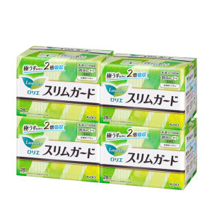【自营】进口花王乐而雅零触感S系列20.5cm28片*4包卫生巾日用