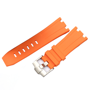 橡胶表带手表配件针扣适用于AP爱彼15703皇家橡树离岸28mm硅胶带