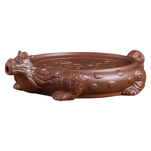 紫砂茶盘祥龙干泡茶台家用小型储水茶托盘陶瓷壶承托功夫茶具套装