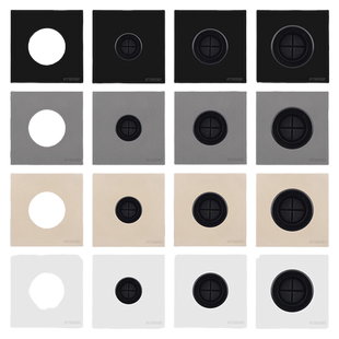 86型空白面板带出线孔遮挡装饰盖板电视穿线插座墙壁堵洞穿孔白板