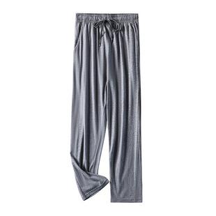浪莎男士纯棉睡裤薄款居家长裤春夏季全棉宽松青年大码休闲家居裤