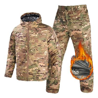 冬季迷彩棉服套装男俄罗斯防寒服军冬大衣棉袄热反射CP战术外套女