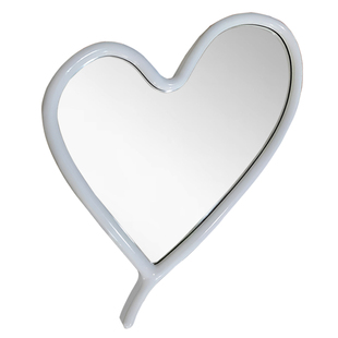 北欧ins风心形创意梳妆镜咖啡店拍照氛围感装饰镜高级智能浴室镜