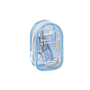 RosyPosy柔设文具套装多功能迷你订书机打孔器高颜值甪便携效率组