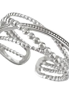 金属线条戒指女时尚复古可调节