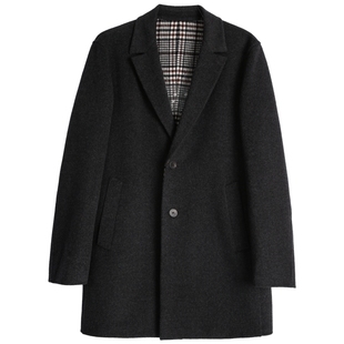 劲霸男装男士呢子外套高端商务绅士休闲保暖高级感中长款羊绒大衣