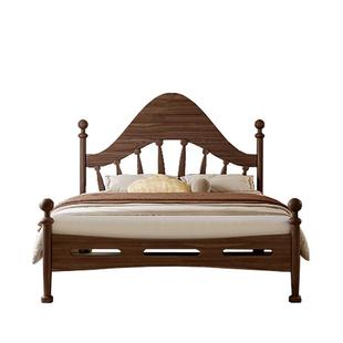 喜力美儿童床法式温莎床新中式双人床中古风全实木床主卧美式复古