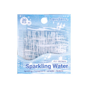 拾光波光粼粼系列pet贴纸包 水波纹手帐DIY装饰素材贴画20张 6款