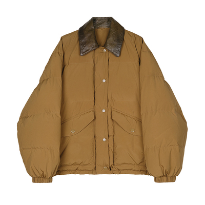 90白鹅绒miu风短款面包服