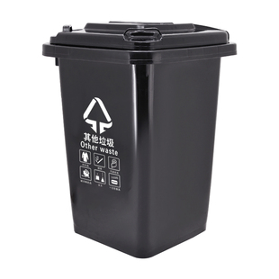 浙江杭州分类垃圾桶大号大容量60L易腐家用厨余30L物业户外环卫桶