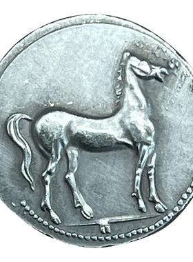 希腊银币纯银吊坠迦太基女神硬币