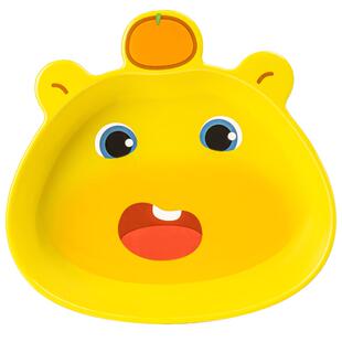 言仓水豚噜噜陶瓷碗盘勺筷餐具一人食潮州耐高温套装乔迁新年礼物