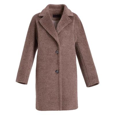 乔万尼绵羊毛中长款毛呢大衣外套