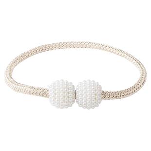 窗帘收纳绳珍珠免打孔c窗帘绑带一对装绑绳窗帘扣环扣绑饰