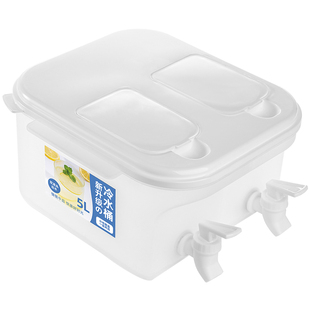 5L家用饮料桶食品级冰箱冷水壶带龙头凉水壶果茶果汁耐高温冰水壶