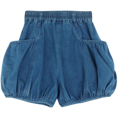 utouto大耳象女童口袋灯笼牛仔短裤2024夏季新款女孩宽松个性裤子