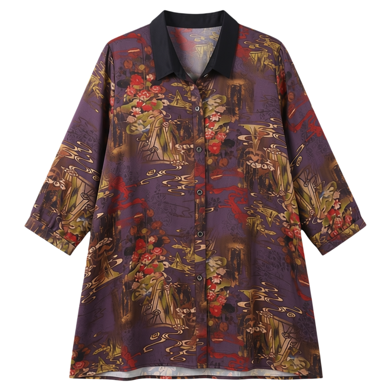 特大码妈妈衣服夏装衬衫洋气高贵