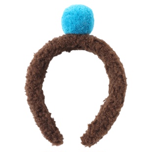 7THLAT彩色小球毛茸茸发箍外出百搭毛绒发饰气质可爱基础压发头箍
