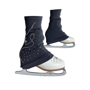 花样滑冰裤保护套裤脚镶钻护腿花滑训练裤紧身瑜伽裤防磨包冰鞋套