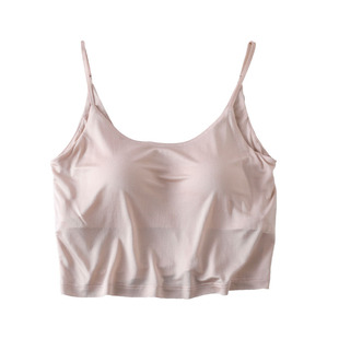 42针加捻100%真丝美背内衣 桑蚕丝吊带背心防走光抹胸文胸薄款夏