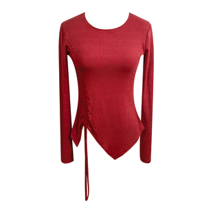 梵之舞古典现代舞蹈课练功服女成人跳舞专用日常可穿抽带长袖上衣