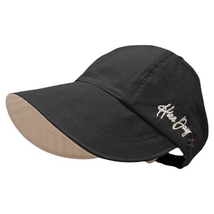 可扎高马尾空顶鸭舌帽女款显脸小大帽檐渔夫帽春夏季可折叠遮阳帽