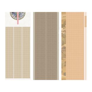 百宣堂小六尺微喷蜡染格子宣纸半生熟书法专用纸仿古长方格宣纸国展比赛打格作品纸小楷篆隶毛笔字投稿专用纸