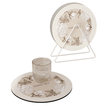 圆形隔热垫吸水杯垫硅藻泥