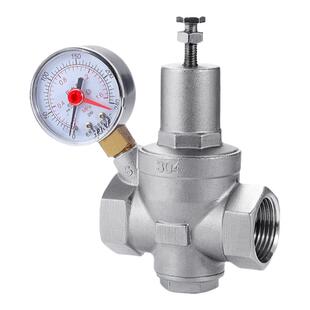 304减压阀带表自来水不锈钢可调式丝扣稳压阀高温热水管道恒压阀