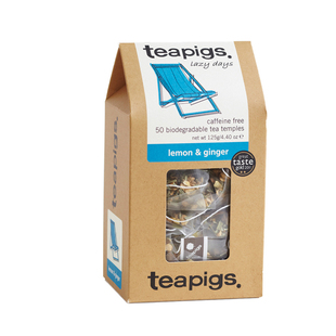 25年新货teapigs 茶猪猪 柠檬姜茶 英国原装现货 50个立体茶包
