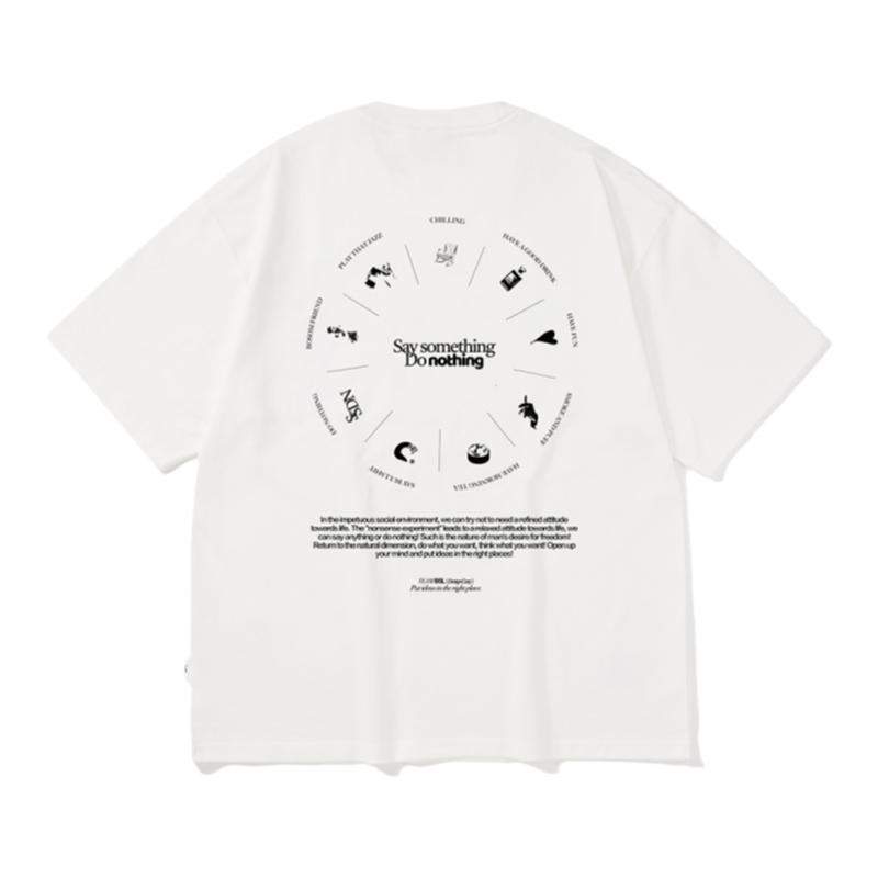 BULLSHITLAB(BSL) 废话实验室 废话生活系列 圆环LOGO 300克短袖T