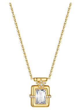 锆石项链锁骨链轻奢小众方块颈链