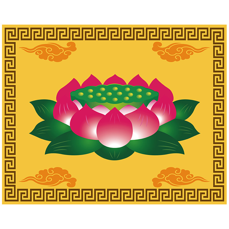 佛堂地毯满铺家用莲花图案地毯打地毯