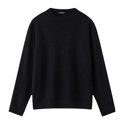 海谧时尚百搭撞色领假两件毛衣女