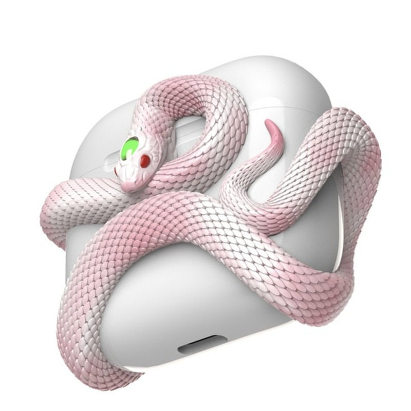 XKSU原创灵蛇系列airpods4苹果耳机保护壳适用苹果1代2代保护套硬壳粉蛇耳机套高级感礼盒