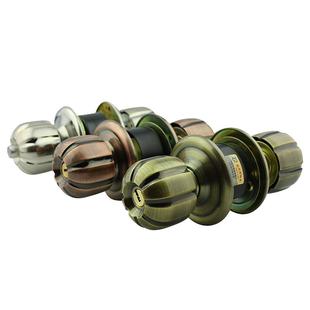 固安居室内房间球形锁红古青古仿古球型房门锁家用铜芯通用型门锁