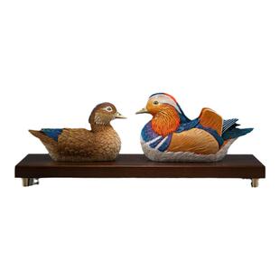 铜师傅 铜摆件《两情相悦》鸳鸯新婚乔迁桌面家居装饰礼品摆件