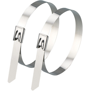 304自锁式不锈钢扎带19MM宽金属白钢绑扎丝桥架吊牌户外捆扎线带