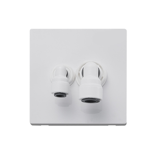 东特灰色净水器86型面板二分接水进三分排水家用壁挂机进水管线机